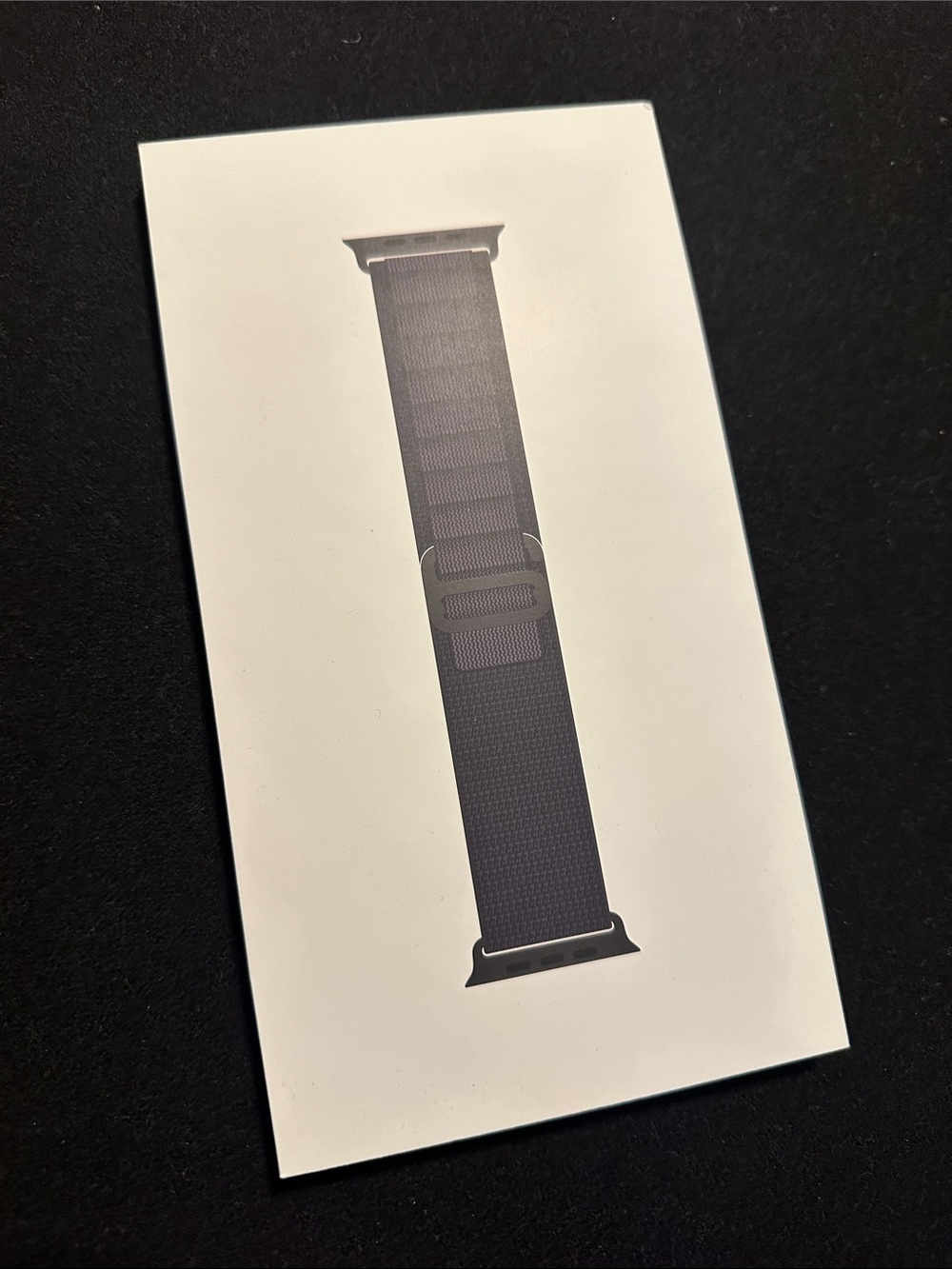 Apple Watch 49mm M Alpine Loop band in Black Titanium with G-Hook Closure